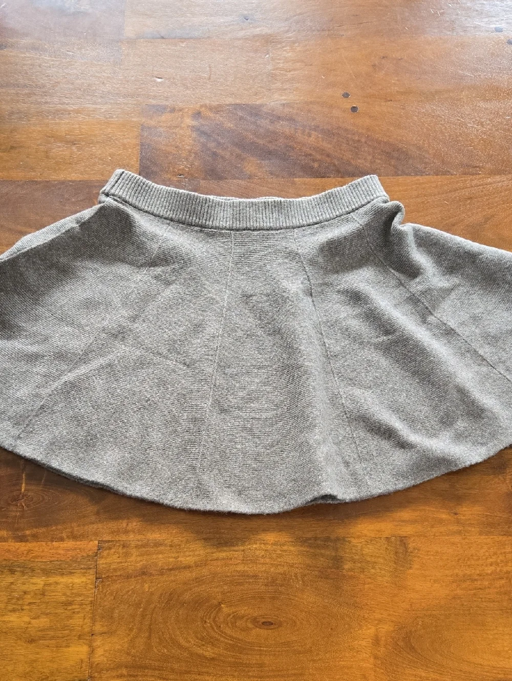 Free People Knit Wool Blend Skater Mini Skirt Taupe Brown Size Small